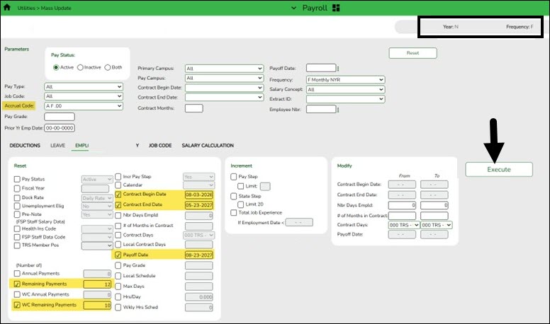 Mass Update Employee