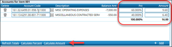 Create Requisition With Multiple Account Codes