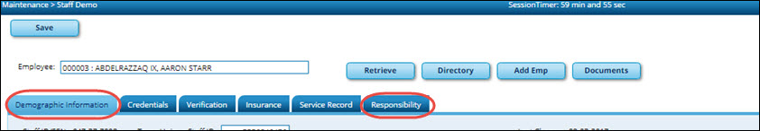 Example Of A Human Resources Page With Tabs