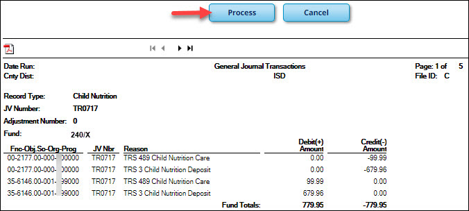 Sample General Journal Transactions Report