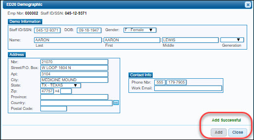 New Added ED20 Record