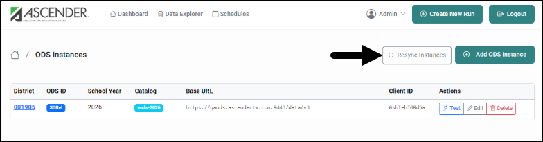 Resync Instances