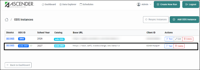 Verify EODS Instance