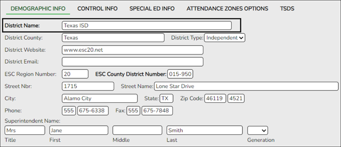 Demographic Info Screen