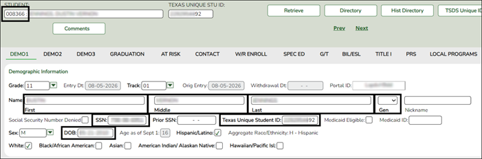 Demo1 Screen