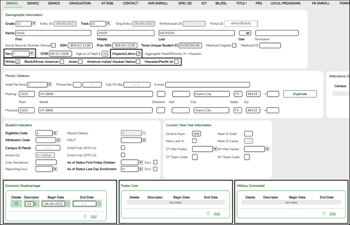 Demo1 Screen