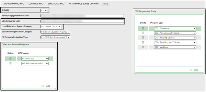 TSDS Screen