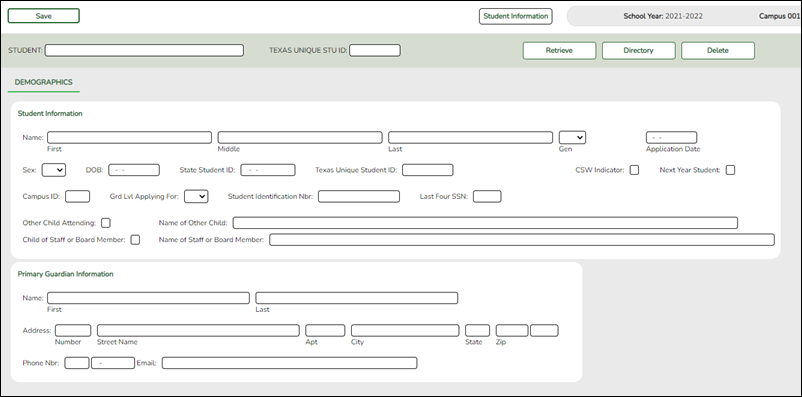 Charter School Waitlist screen blank