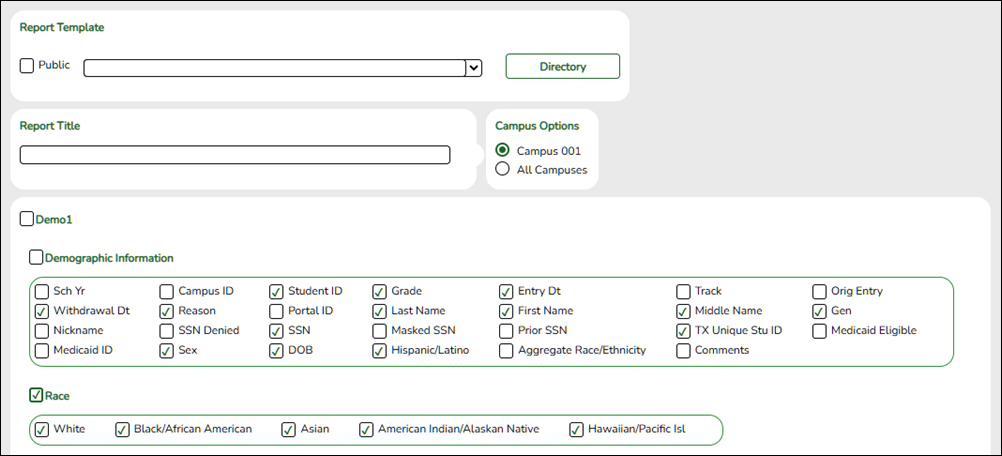 create registration report page Graduation