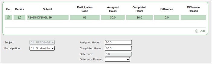 Grade Reporting maintenance accelerated instruction box