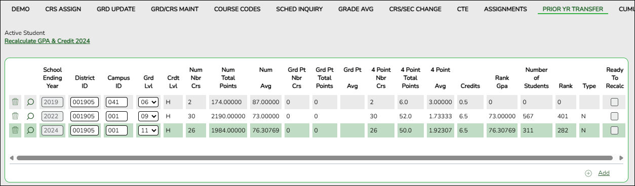 Prior Year tab part 1