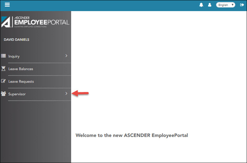 EmployeePortal Supervisor Menu