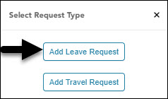 Select Request Type Window