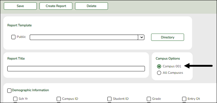 Create Discipline Report page