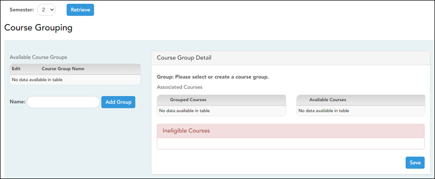 Manage Course Groups