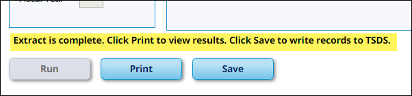 Extract is Complete message