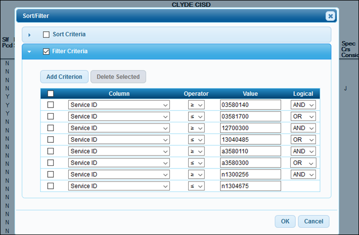 Example of filtering for CTE