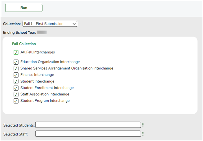 Create State Reporting Interchanges utility page